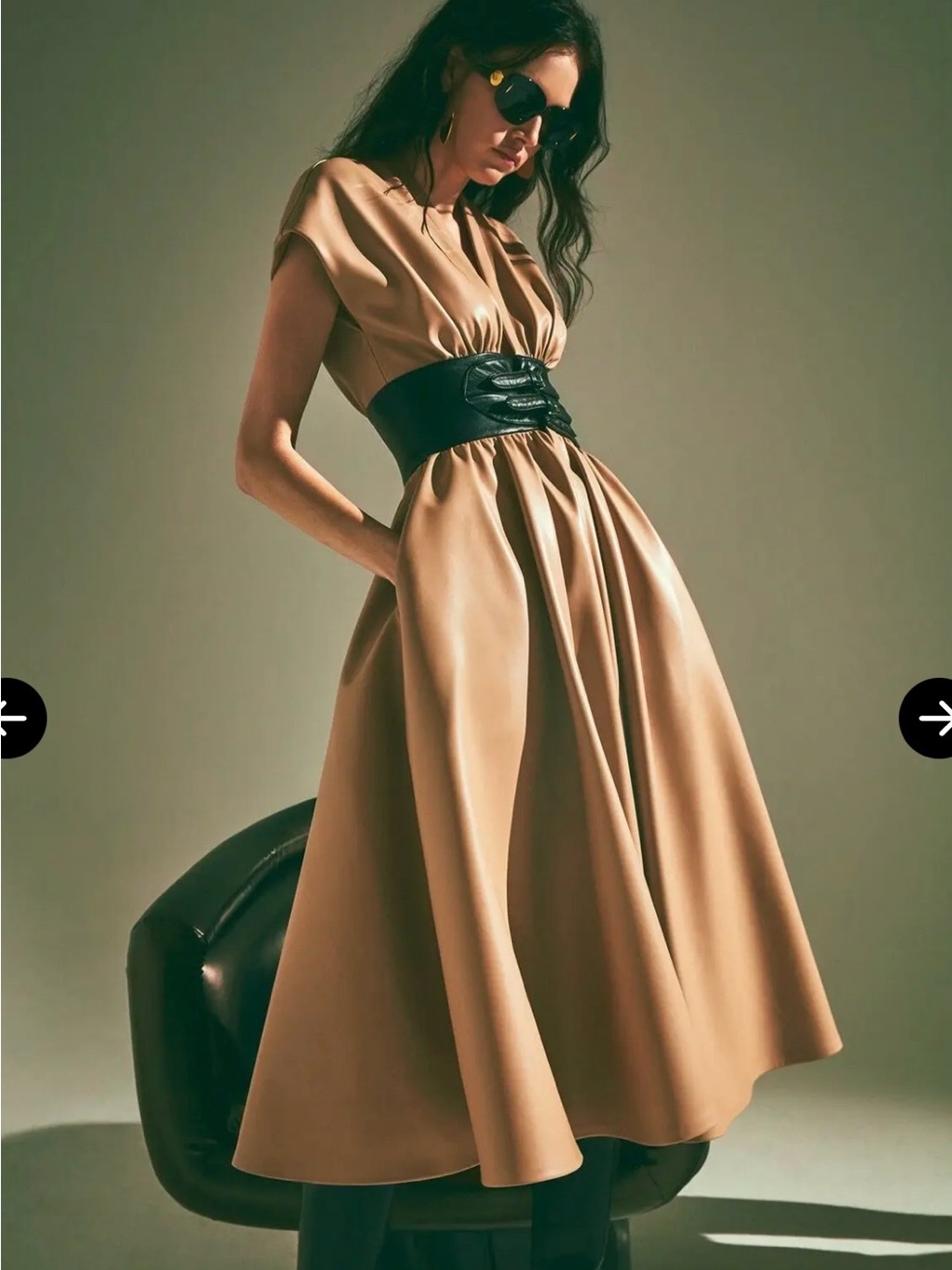 Alexis Viktoria Vegan Leather Midi Dress Sz Xl